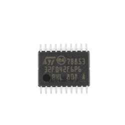 STM32F042F6P6 TSSOP-20 48MHz Cortex-M0 USB MCU IC, Fully New Unused Electronic Parts, Authentic Manufacturer Genuine Certified Stock, Adequate Spot Stock, Provide Full Bill-of-materials One-stop Sourcing & Bulk Matching Service For PCBA Factories