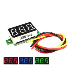 0.36"/0.28"  3-Wire DC Digital Voltmeter, LED Display DC 0V-32V with Reverse Polarity Protection