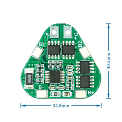 3-Cell 12V 18650 Lithium Battery Protection Board, 11.1V 12.6V, Overcharge & Over-discharge Protection, 8A Working Current