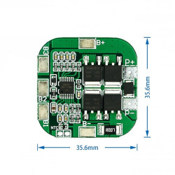 4-Cell 14.8V 18650 Lithium Battery Protection Board, 16.8V, Overcharge, Over-discharge, Short Circuit & Current Limiting Protection, 20A