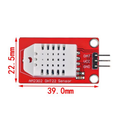 DHT22 High-Precision Digital Temperature & Humidity Sensor with Adapter Board, 1-Wire Interface, AM2302 Module