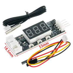4-Wire PWM Fan Temperature Speed Controller, Digital Temp & RPM Display, Speed Reduction & Auto Stop, DC 12V 3A 4-Wire PWM Fan Temperature Speed Controller, Digital Temp & RPM Display, Speed Reduction & Auto Stop, DC 12V 3A