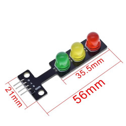 5V LED Traffic Light Module, Red Green Signal Light Board for Electronic Learning & Programming Projects