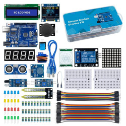 Arduino R3 Improved Development Board Starter Kit, Beginner Level Programming Learning Kit with LCD1602 Display & 0.96 Inch OLED Module