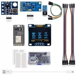 ESP8266 Weather Station Starter Kit, IoT Environment Monitoring Module with BMP180 Air Pressure, Humidity and Temperature Sensor for DIY Meteorological Projects