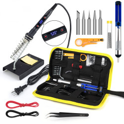 60W/80W LVD Thermostatic Soldering Iron Kit, High Power Adjustable Temperature Industrial Welding Pen for Electronic Maintenance & Circuit Repair