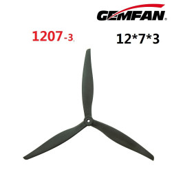 Gemfan 1270 Tri-Blade 12 Inch FPV Propellers, 12×7×3 High Strength Glass Fiber Nylon CW CCW Blades for Large Heavy-Lift Multirotor Drones