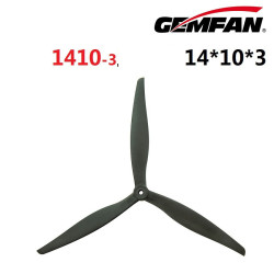 Gemfan 1410 Tri-Blade 14 Inch FPV Propellers, 14×10×3 High Strength Carbon Nylon CW CCW Blades for X-Class Heavy-Lift Long Range Multirotor Drones