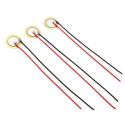 12mm Copper Piezo Disc with Wires, Passive Piezoelectric Ceramic Buzzer Element for Temperature Alarm Sound Generation