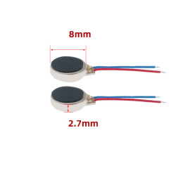 0827 Coin Vibration Motor 3V-6V Flat Mini Vibrator Motor for Neck Massager, Face Lifting Device, Smart Bracelet, Eye Massager, Toy Gun & Fascia Gun 0827 Coin Vibration Motor 3V-6V Flat Mini Vibrator Motor for Neck Massager, Face Lifting Device, Smart Bracelet, Eye Massager, Toy Gun & Fascia Gun