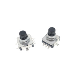 Plastic Shaft EC1107S-D5 Adjustable Rotary Encoder, High Temperature Resistant Precision SMD Encoder with 20 Detent Pulse Output