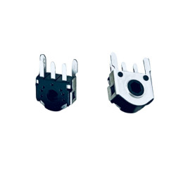 Mini Through-Hole Rotary Encoder EN28C2015W, High Precision 12 Pulse Detent with Push Switch Plug-in Encoder Component
